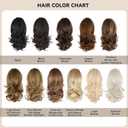 ZQIAN BEAUTY Claw Clip Ponytail Extension - 14 Inch Curly Ponytail Extension, Wavy Pony Tails Hair Extensions, Synthetic Hair Extensions Ponytail, Clip On Ponytails for Women (Color: Light Blonde)