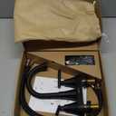 Bathroom Faucets for Sink 3 Hole, Hurran 4 inch Matte Black with Pop-up Drain and 2 Supply Hoses, Stainless Steel Lead-Free 2-Handle Centerset Faucet for Sink Vanity