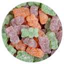 Sour Gummy Bears, 1 Pound Bulk Bag, Orange, Purple & Green, Trick-Or-Treat Party Bag Fillers, Best By: October 2026