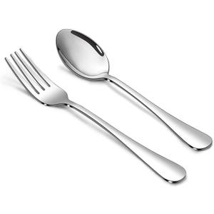 ELLERT 12 Pcs Forks and Spoons set,18/10 Stainless Steel Silverware set, Mirror Polished, Dishwasher Safe - 6 Salad Forks(7.3 inch)+6 Dinner spoons(7.3 inch)