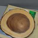 Lipper International Acacia Tree Bark Footed Server for Cheese, Crackers, and Hors D'oeuvres, Large (13")