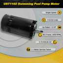 UST1102 1HP Swimming Pool Pump Motor with PS-201 Seal Kit Compatible with Hayward Super Pump, Super II, Max Flow, Northstar & Ja-cuzzi Magnum pump| 1 HP Single Speed Round C-Face Pool Motor, 115/230V