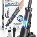 Ruvio Handheld Vacuum Cordless for Home and Car, Lightweight Portable Hand Held Vacuums Cordless Works on Pet Hair, Floor, Hard Wood, 2X HEPA Filtration, Crevice Nozzle Included