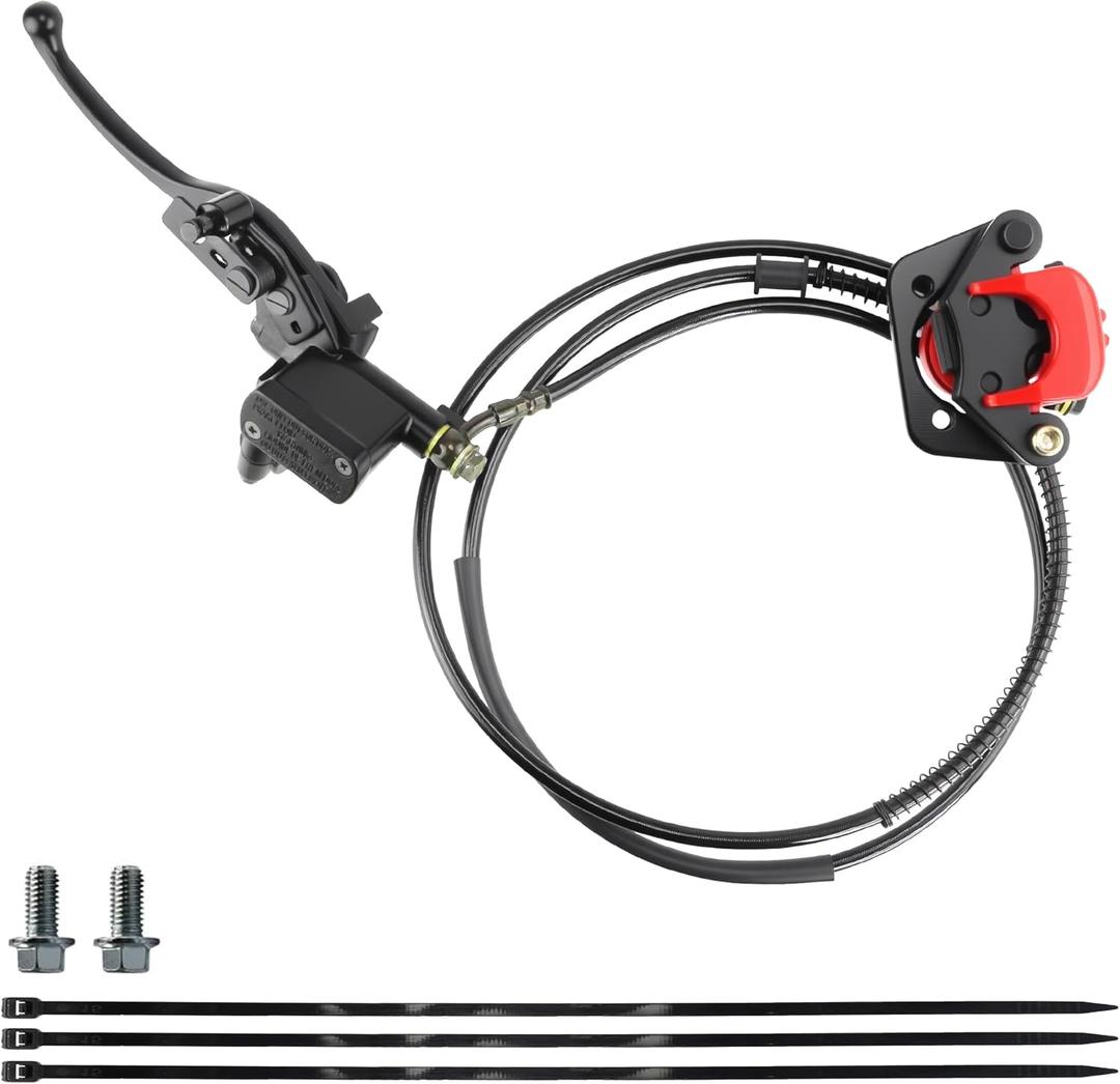 PRO BAT Go kart Rear Hydraulic Brake Caliper Assembly for GY6 125cc 150cc 200cc 250cc Scooter Taotao ATV Quad Go Kart Buggy Roketa,Red