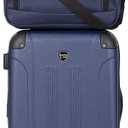 Travelers Club Chicago Hardside Expandable Spinner Luggage, Navy Blue, 3 Piece Set