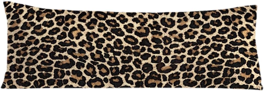 Leopard Print 20x54 Body Pillow Cover, Cheetah Print Room Decor, Trendy Girly Room Decor, Wildlife Animal Skin Theme Cheetah Decorative Long Body Pillow Cases for Bed Couch