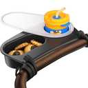 Upgrade Universal Stroller Snack Tray-Compatible with Nuna Uppababy Bugaboo,Stroller Cup Holder Tray with Silicone Arms Grip Bumper Bar, Stroller Tray Attachment with Cups Holder for Baby Toddler