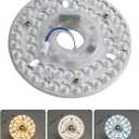 LED Fan Light Kits Replacement, LED Light Kit 15W 120V 2000LM 3 Color Temperature 3000K 4500K 6000K Ceiling Fan Led Replacement, Pack of 1