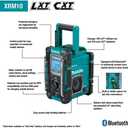 Makita XRM10 18V LXT / 12V max CXT Lithium-Ion Cordless Bluetooth Job Site Charger/Radio, Tool Only