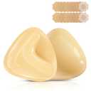 Double Sided Sticky Bra Inserts Reusable Ultra Push Up Lift Invisible Self Adhesive Bra Pads for Bikini Swimsuit Strapless Dress X-Large Skin Tone (XL)