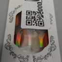 Morily Press on Nails Almond, Dark Brown Short Fake Nails with Designs Reusable Acrylic False Nails Glossy Full Cover Stick on Nails for Women