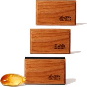 Drift Car Air Freshener Starter Kit - Wooden Deodorizer - Vehicle Odor Remover - Auto Scent Diffuser - Long-Lasting Car Freshening - Amber 3 Pack - CLIP INCLUDED