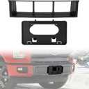HAKA TOUGH Front Bumper Lower Grille Insert Trim Panel Kit for Ford F150 Accessories 2009-2014Durable Plastic Black Front Bumper Grille & Front Bumper License Plate Frame Bracket Holder.(2PCS)