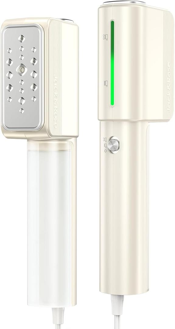 Jack  Rose Travel Steamer For Clothes,110-230V,0.9Ib Light,9 * 2.6in Small Mini Travel Size,Steamer Iron 2 in 1,15s Heat-Up,Ceramic Heat Panel,For Global  Europe Traveling