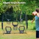 ZELUS 7 x 7ft Football Trainer Throwing Net | Training Target Practice with 5 Targets | Great for Quarterback | Includes Carry Bag