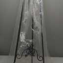 Deco 79 Metal Scroll Display Easel Large Adjustable 3 Tier Floor Standing Easel with Chain Support, Display Stand 21" x 22" x 46", Black