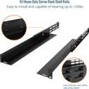 Tecmojo 1U Universal Rack Mount Rails,4-Post Server Rack Shelf Rail with 20.9"-32" Adjustable Depth Fit for Non-Rack Mountable Server/Networking/AV/IT Equipment