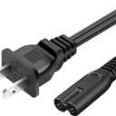AC Power Cord Cable for Electric Lunch Box, Crockpot, Mini Fridge Charger - Universal 110V 120V 2 Prong Appliance Charging Wire