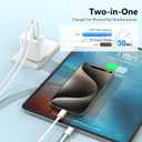 USB C Charger Block,3-Pack Dual Port USB C Fast Charging BlockType C Wall Charger Plug for iPhone 17/16/15/14/13/12/11/ Pro Max/Plus/Xs Max/XR/X,iPad Pro (20W)