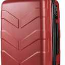 TILYMOL Hardside Carry On Luggage 22x14x9 Airline Approved with Spinner Wheels, Lightweight 20-inch Carry-On Suitcase for Women & Men, Red