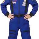 Nuehoryu Kids Astronaut Costume NASA Space Outfit for Boys Girls Halloween Dress up L