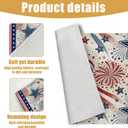 4th of July Placemats Set of 6, American Star Linen Place Mat Washable Stain Resistant Table Mats for Farmhouse Kitchen Dining Holiday Party Wedding Decor 12x18 Inch