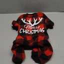Dxhycc Dog Pajamas, Medium, Buffalo Plaid, Red, Black, Fleece, Warm Christmas Jammies for Pet Doggie, Unisex
