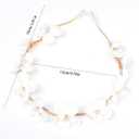 White Fabric Flower Headband Flower Headpiece Rhinestones Wedding Flower Headband Princess Crystal Pearl Hair Accessories for Women Girls Wedding Birthday Party First Communion Tiara