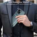 for iPhone 14 Case with Card Holder [Max 5 Cards] Heavy Duty Protective Shockproof Case Dual Layer Hidden Sliding Card Slot Wallet Case for iPhone 14 Phone Case Women&Men 6.1'' (Blue)