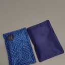 Cool Coolers by Fit & Fresh 2 Pack Soft Ice, Flexible Stretch Nylon Reusable Ice Packs for Lunch Boxes & Coolers, Navy Sketch Weave & Blue (Standard)