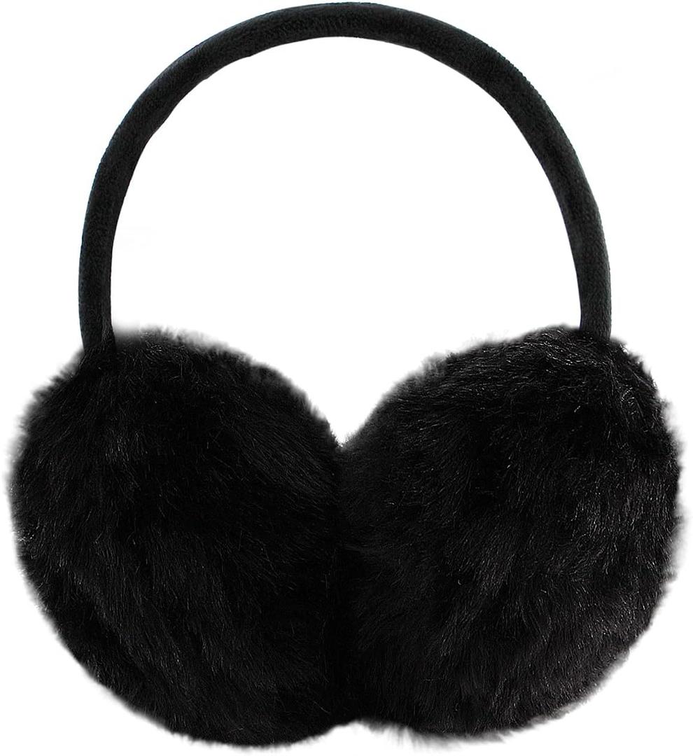 POXIMI Women Winter Earmuffs Girl Ski Adjustable Ear Covers for Cute Bow Ear Warmer Outdoor Earmuff Fleece Lining (One Size)