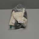 TOPDesign 1-Pack Canvas Tote Bag with an External Pocket, Reusable Grocery Shopping Bag, Top Zipper Closure, Daily Essentials (Grey/Natural)