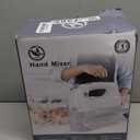 Lord Eagle Hand Mixer Electric Handheld 400W, 5-Speed Lightweight Kitchen Mixer with Storage Case, 5 Stainless Steel Attachments for Baking Cake Egg Cream Food Beater, Turbo+Eject Button (General, White)