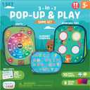 Chuckle & Roar - 3-in-1 Pop Up and Play Game Set - Active and Engaging Game Play - Collapsable Materials - Ages 3 and Up