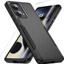 For Motorola Edge 2024 Case, with HD Screen Protector [Military Grade Drop Tested] Heavy-Duty Tough Rugged Shockproof Protective Case for Moto Edge 2024, Black