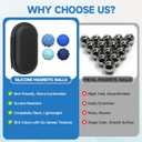Magnetic Sensory Balls Fidget Toys for Adults&Teens, Stress Relief Silicone Sensory Toys for Autism ADHD Anxiety, Fun Textures Gadgets,Office Desk Toy,Easter Basket Stuffers for Teens Women Men Gift