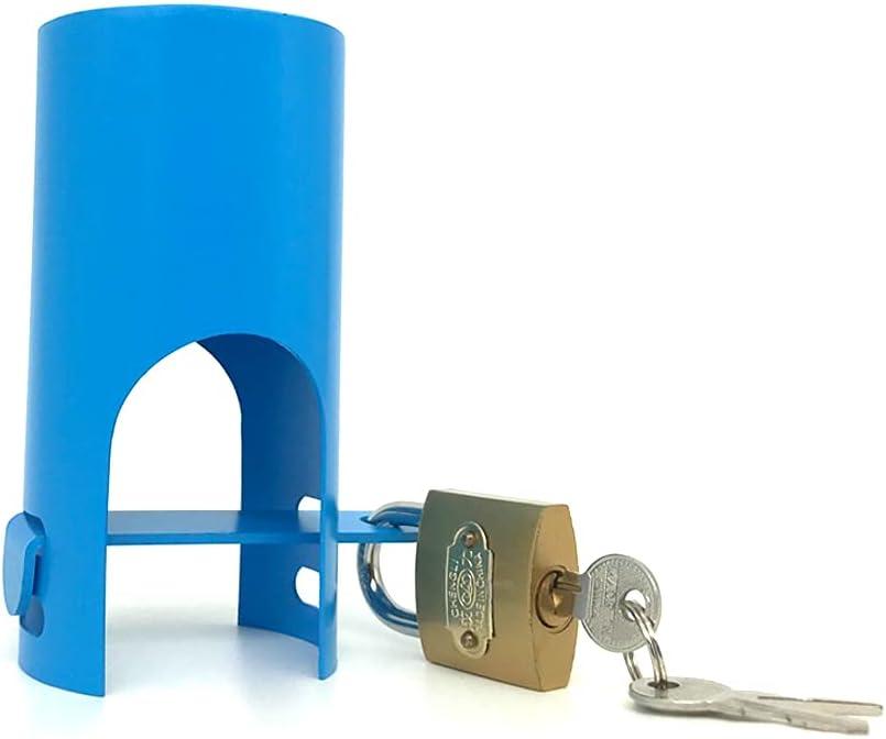 Insulated Garden Hose and casing Lock and Cover - Water Saving, Outdoor Faucet Locking System - Prevents Unauthorized use and Vandalism, and is Easy to Install (Blue)