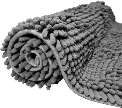 Super Thick Plush Bathroom Rug Shaggy Chenille Bath Rug Absorbant Extra Soft Mat for Kitchen Machine Washable Non-Slip Tub Shower