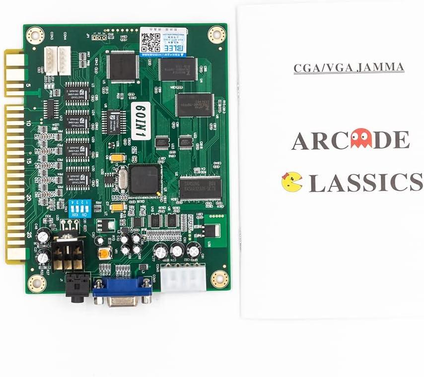 BLEE Classical Arcade Video Game 60 in 1 PCB Jamma Board Vertical Screen for CGA VGA Output