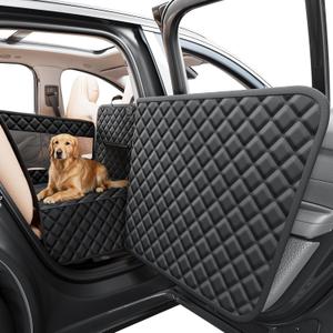 Dog Car Seat Cover for Back Seat - Hard Bottom Back Seat Extender for Dogs, Waterproof Anti-Scratch Dog Hammock, Pet Backseat Protector, Dogs Travel Accessories Fit for Car/SUV