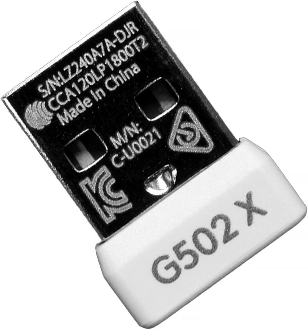 New USB Dongle Mouse Receiver Adapter Replacement for Logitech G502X / G502X Plus Lightspeed Wireless Gaming Mouse (White)