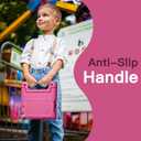 JETech Kids Case for iPad mini 5/4/3/2/1 (7.9-Inch, 2019/2015/2014/2013/2012 Model) with Built-in Screen Protector, Shockproof Full-Body Handle Stand Tablet Protective Cover (Hot Pink)