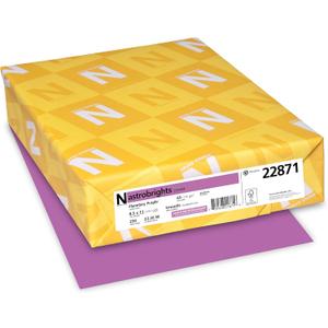 Astrobrights Color Cardstock, 65 lb Cover Weight, 8.5 x 11, Planetary Purple, 250/Pack