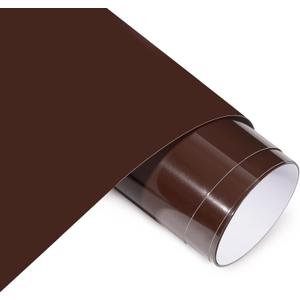AHIJOY Brown HTV Heat Transfer Vinyl 12" x 12ft Chacolate Brown Iron on Vinyl for T-Shirts Hats Clothing Garment Fabric