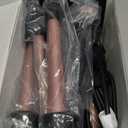 6 in 1 Hair Straightener and Curler, 3/4 to 1 1/2 inch Ceramic Barrel Wand Curling Iron Set, Auto Off, Dual Voltage Hair Styling Hot Tools