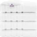 American Soft Linen Luxury 4 Piece Bath Towel Set, 100% Cotton Turkish Bath Towels for Bathroom, 27x54 in Extra Large Bathroom Shower Towels, White (Bath Towel Set of 4, Bright White)