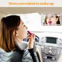 Car Sun Visor Vanity Mirror with Lights, Pink Rechargeable Car Makeup Mirror Accessories, Birthday Gifts for Women Girl, 3 Light Modes, Dimmable Touch Led Screen, Universal for Car Truck