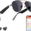 Techie AI Smart Glasses,Bluetooth Glasses for Men and Women,Polarized Sunglasses with AI Translation,Bluetooth Speaker,Wireless Headphone,Athletic/Outdoor UV Protection,Touch Control (TOGS2001)