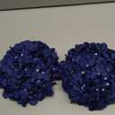 Set of 2 Artificial Silk Flower Bouquets, Centerpiece for Wedding Table Decoration, Tea Ceremony, Party, Navy Blue