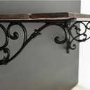 2 Pack Decorative Shelf Brackets,11 Inch Cast Iron Shelf Supply,Antique Black Corbel,Screws Anchor Included